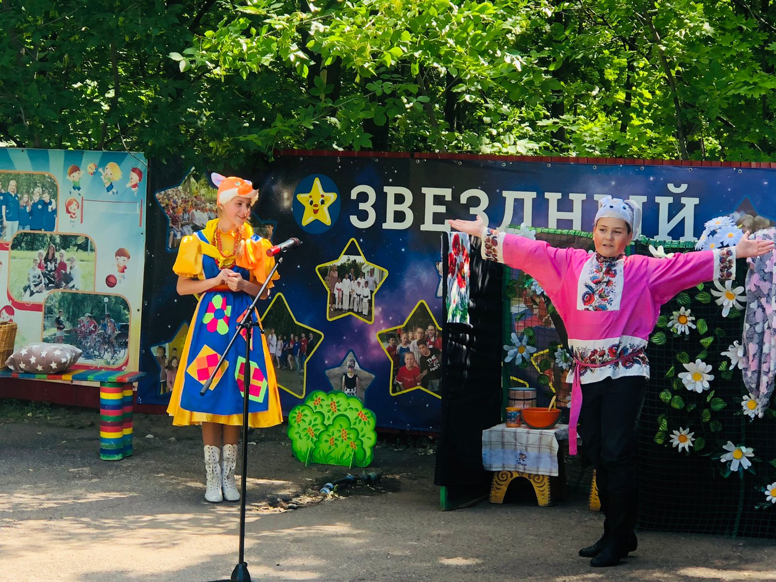 Театр кукол и масок показал спектакль детям в лагере «Звездный»