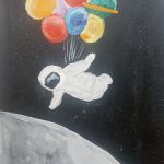 Ельчина Алиса, Саратовская область, г. Энгельс, р.п. Приволжский, муниципальное бюджетное учреждение «Дворец культуры «Восход», студия изобразительного искусства «Маленькие шедевры». Руководитель - Рогуленко Н.В. Название работы: «До Луны!». Диплом III степени.