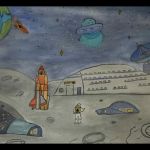 Тушканова Алла, г. Саратов. Название работы: «Будущее на Луне». Диплом III степени.