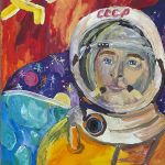 Кадышева Амалия, Саратовская область, Воскресенский район, с. Воскресенское. Руководитель - Зубашенко С.А. Название работы: «Космонавт СССР». Диплом III степени.