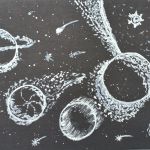 Куркин Данил, Саратовская область, Энгельсский район, с. Красный Яр, муниципальное бюджетное учреждение Дом культуры «Красноярский». Руководитель - Газарова О. В. Название работы: «Космос». Диплом III степени.