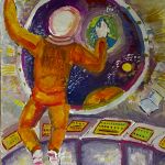 Зимина Дарья, Саратовская область, Воскресенский район, с. Воскресенское. Руководитель - Зубашенко С.А. Название работы: «Земля в иллюминаторе». Диплом III степени