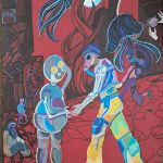 Дидык Софья, г. Саратов, государственное автономное учреждение культуры Саратовской области «Дворец культуры «Россия», «Народная студия» изобразительного искусства. Руководитель - Уткина Е.В. Название работы: «Посланники бездны». Диплом II степени.