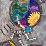 Перченко София, Саратовская область, г. Балаково, муниципальное автономное учреждение дополнительного образования «Балаковская детская художественная школа им. В.И. Задорожного». Руководитель - Рыбакова О.Ю. Название работы: «Невесомость». Диплом III степени.