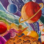 Морозова Юлиана, Саратовская область, Воскресенский район, с. Воскресенское. Руководитель Зубашенко С.А. Название работы: «Космический сон». Диплом III степени.