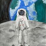 Ергунева Юлия, Саратовская область, г. Пугачев. Руководитель - Авференок Ю.В., преподаватель государственного бюджетного учреждения дополнительного образования «Детская школа искусств г. Пугачева Саратовской области». Название работы: «Гость на неизвестной планете». Диплом III степени.