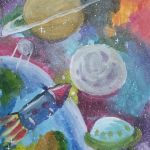 Асатрян Алла, Саратовская область, г. Петровск, муниципальное учреждение культуры «Централизованная клубная система Петровского муниципального района Саратовской области», «Народная студия» изостудия «Начало». Руководитель - Тюлина В.А. Название работы: «К звёздам». Диплом II степени.